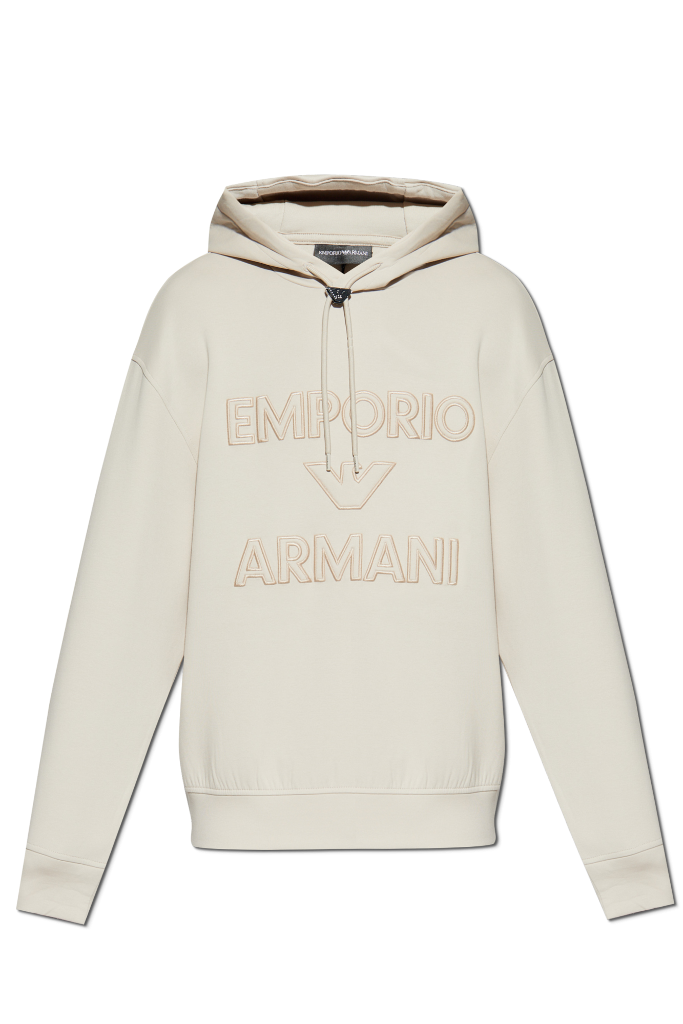 【EMPORIO ARMANI】 Men's Letter Embroidery Hoodie ★ Beige 20969250_51162567_1000.jpg